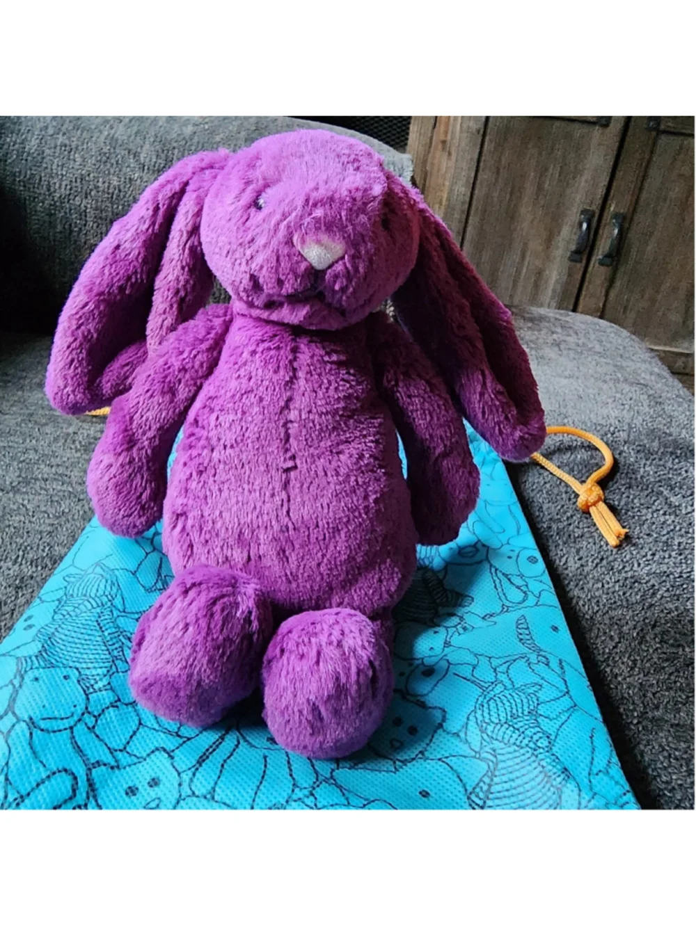 Jellycat Bashful Allium Bunny Small Purple Plush 7